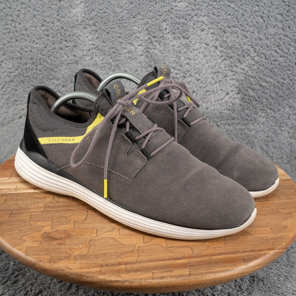Cole Haan GrandSport Men Size 11 Gray Good Suede Leather Oxford Sneaker C30425